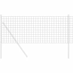 Tuinafscheidingen*vidaXL Euro Hek 0,4 x 10 m PVC-gecoat ijzer Grijs