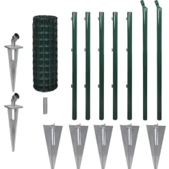 Euro hek 10x0,8 m staal groen>vidaXL Discount