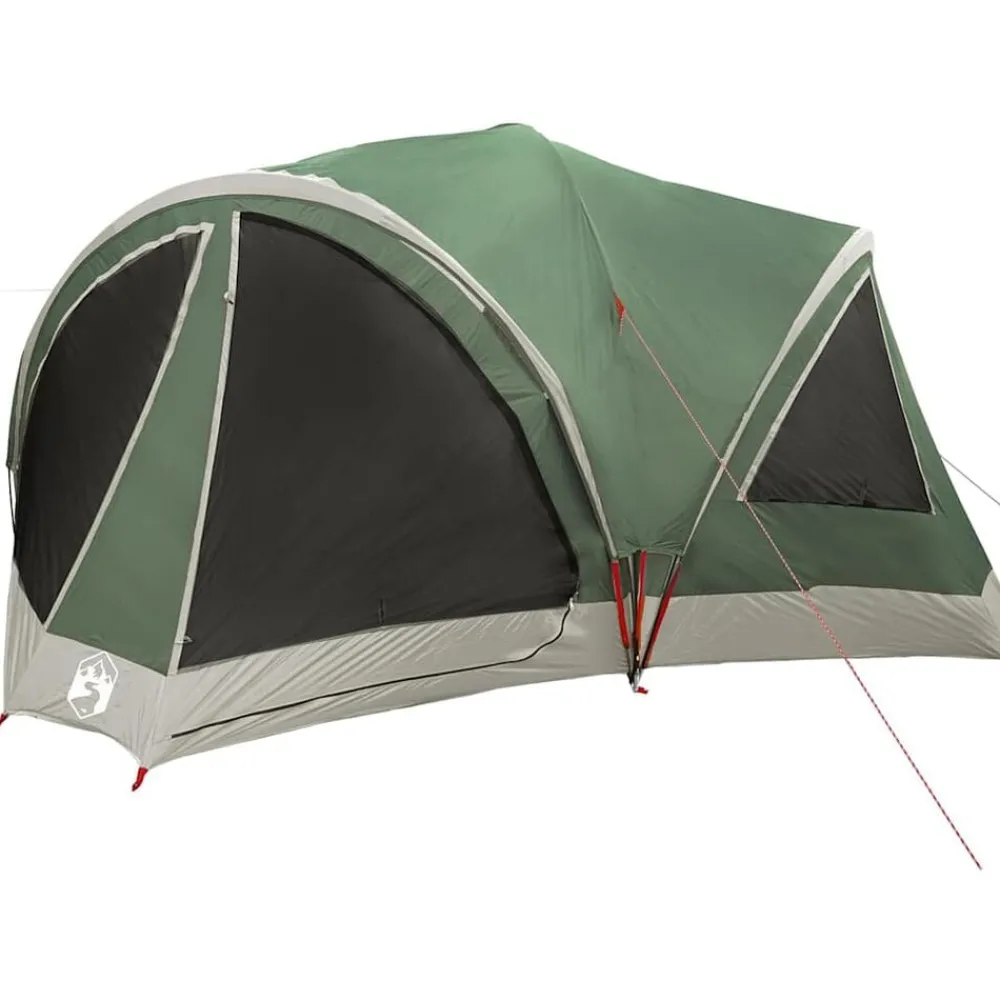 Buitensport*vidaXL Familietent voor 10 personen en Grijs 460 x 430 x 214 cm Groen