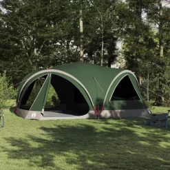 Buitensport*vidaXL Familietent voor 10 personen en Grijs 460 x 430 x 214 cm Groen