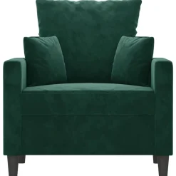 Banken*vidaXL Fauteuil 60 cm fluweel Donkergroen