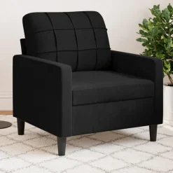 Banken*vidaXL Fauteuil 60 cm fluweel Zwart