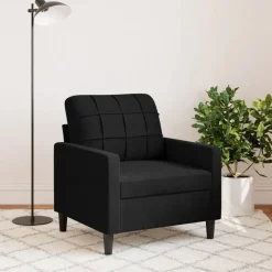Banken*vidaXL Fauteuil 60 cm fluweel Zwart