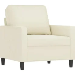 Banken*vidaXL Fauteuil 60 cm fluweel crèmekleurig Crème
