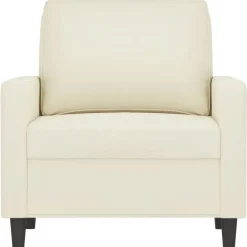 Banken*vidaXL Fauteuil 60 cm fluweel crèmekleurig Crème
