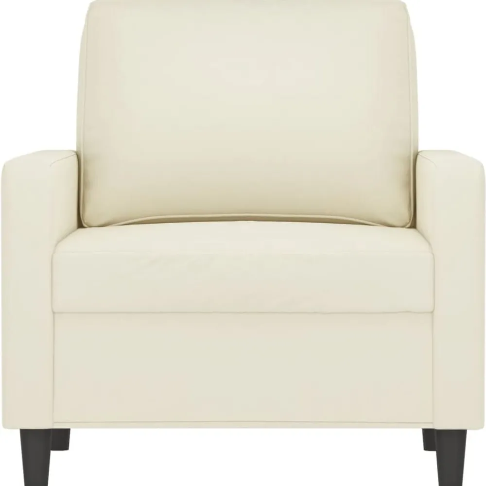 Banken*vidaXL Fauteuil 60 cm fluweel crèmekleurig Crème