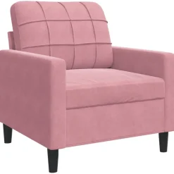 Banken*vidaXL Fauteuil 60 cm fluweel Roze