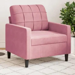 Banken*vidaXL Fauteuil 60 cm fluweel Roze