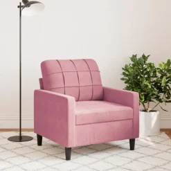 Banken*vidaXL Fauteuil 60 cm fluweel Roze