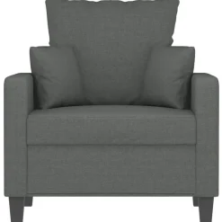 Banken*vidaXL Fauteuil 60 cm stof Donkergrijs