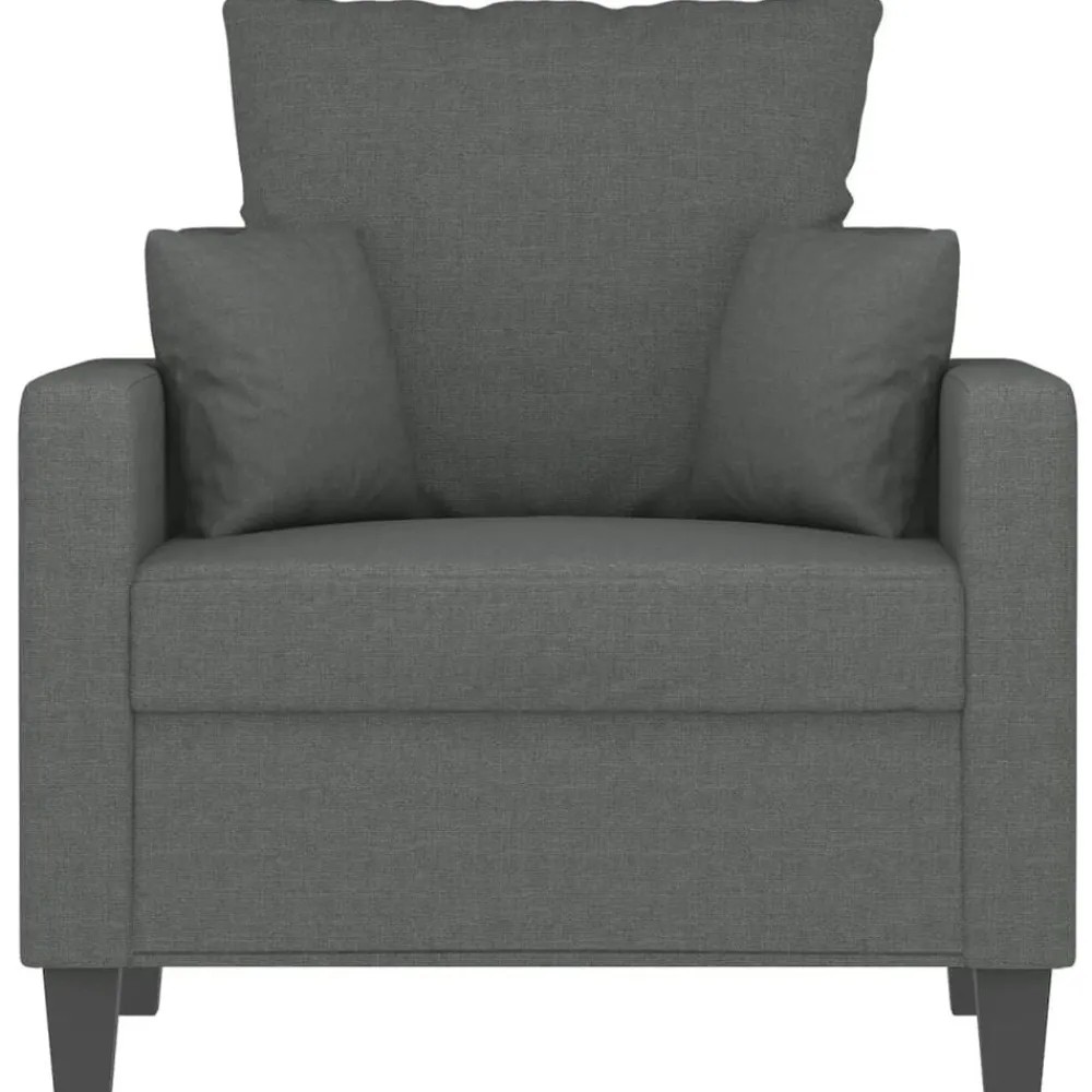 Banken*vidaXL Fauteuil 60 cm stof Donkergrijs