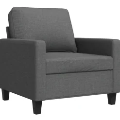 Banken*vidaXL Fauteuil 60 cm stof Donkergrijs