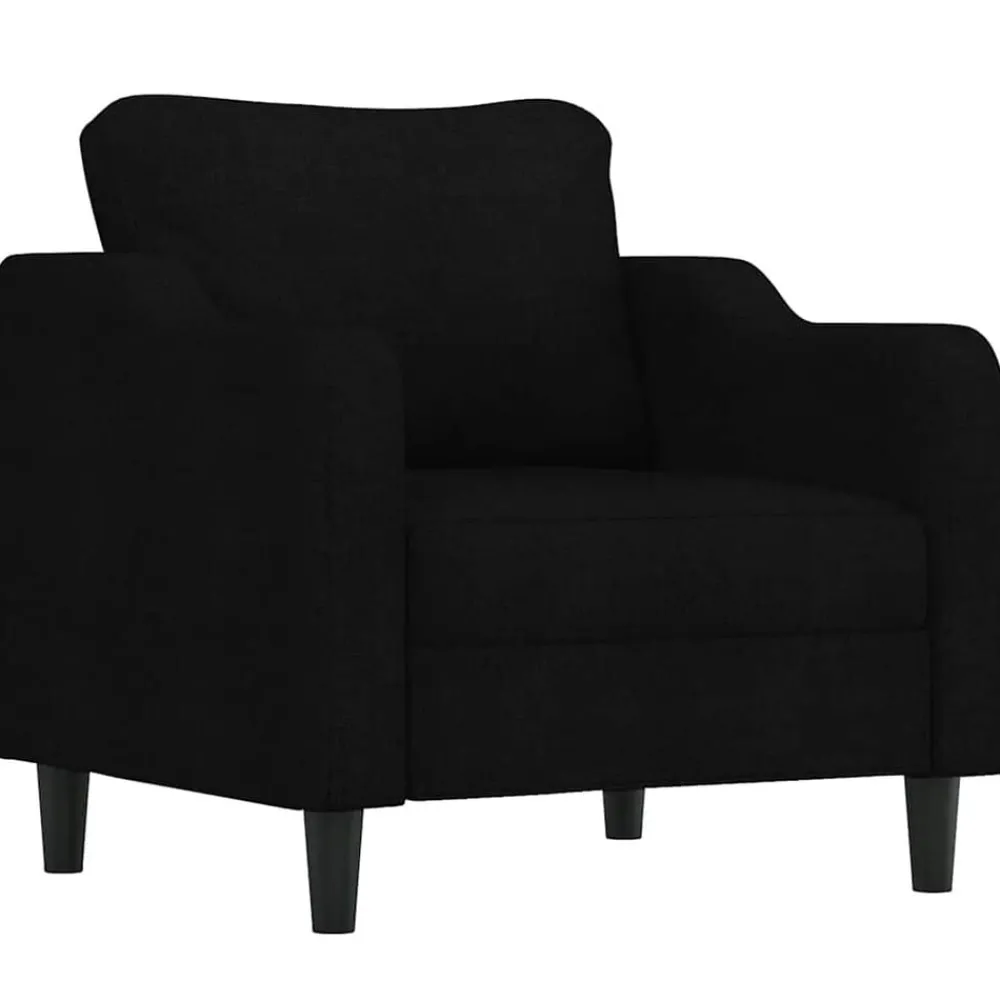 Banken*vidaXL Fauteuil 60 cm stof Zwart