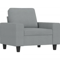 Banken*vidaXL Fauteuil 60 cm stof Lichtgrijs