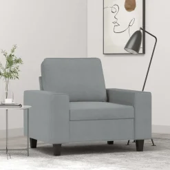 Banken*vidaXL Fauteuil 60 cm stof Lichtgrijs
