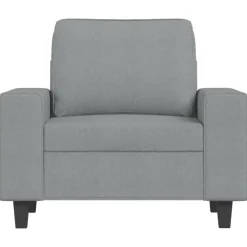 Banken*vidaXL Fauteuil 60 cm stof Lichtgrijs