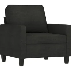 Banken*vidaXL Fauteuil 60 cm stof Zwart