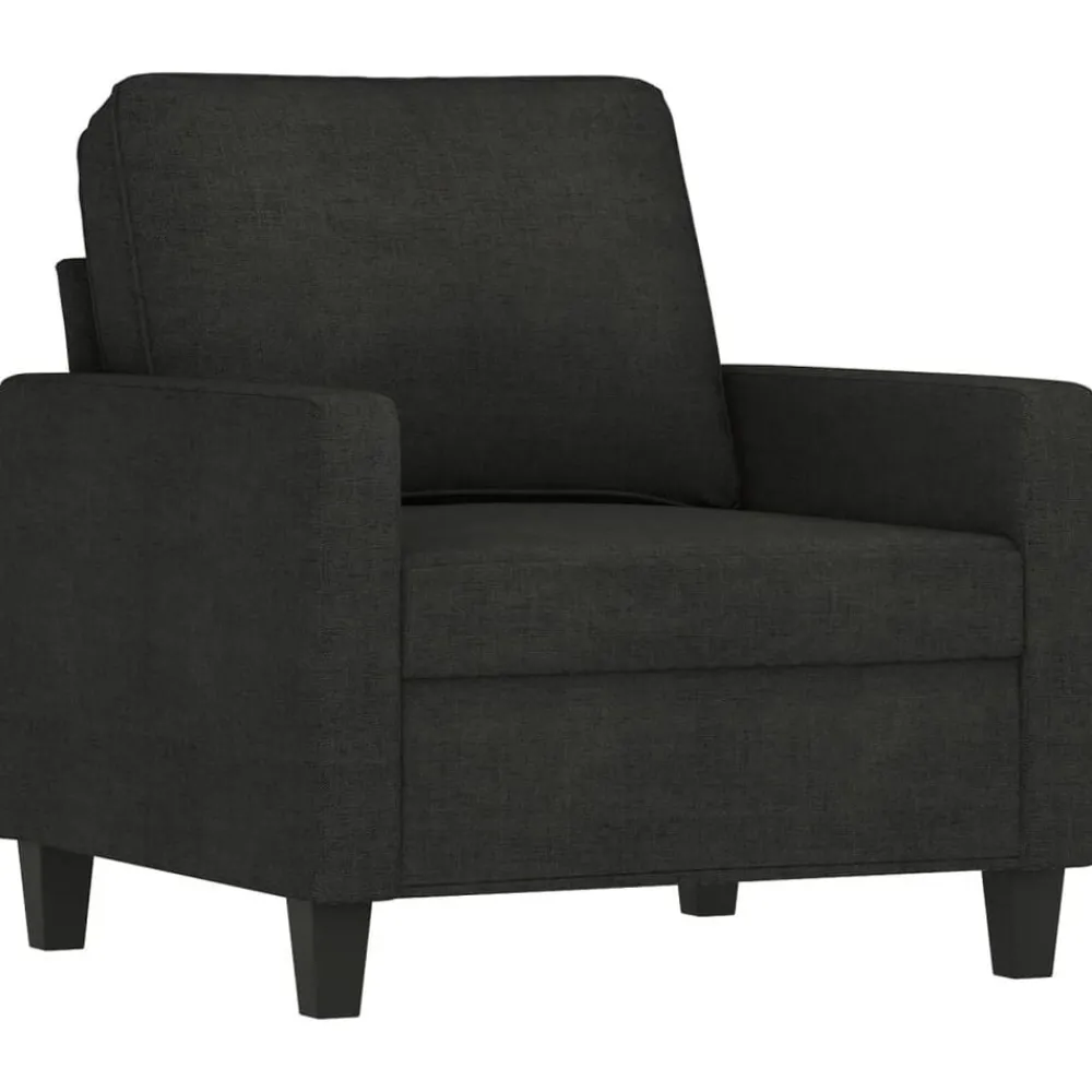 Banken*vidaXL Fauteuil 60 cm stof Zwart