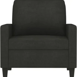 Banken*vidaXL Fauteuil 60 cm stof Zwart