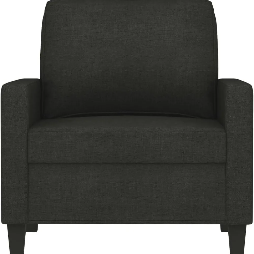 Banken*vidaXL Fauteuil 60 cm stof Zwart