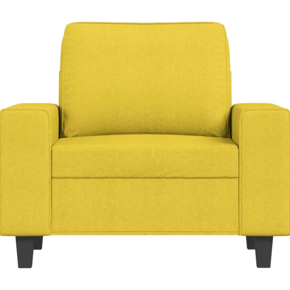 Banken*vidaXL Fauteuil 60 cm stof Lichtgeel