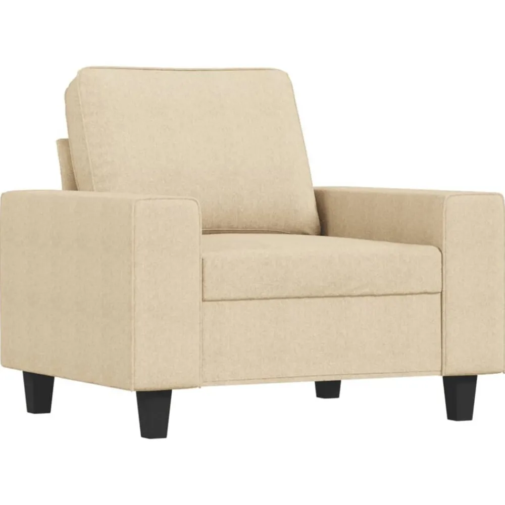 Fauteuil 60 cm stof crèmekleurig>vidaXL Best