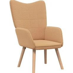 Stoelen*vidaXL Fauteuil 62 x 67 x 95,5 cm Sherpa Stof Beige