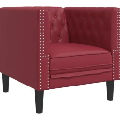 Fauteuil Chesterfield-stijl kunstleer rood>vidaXL Hot