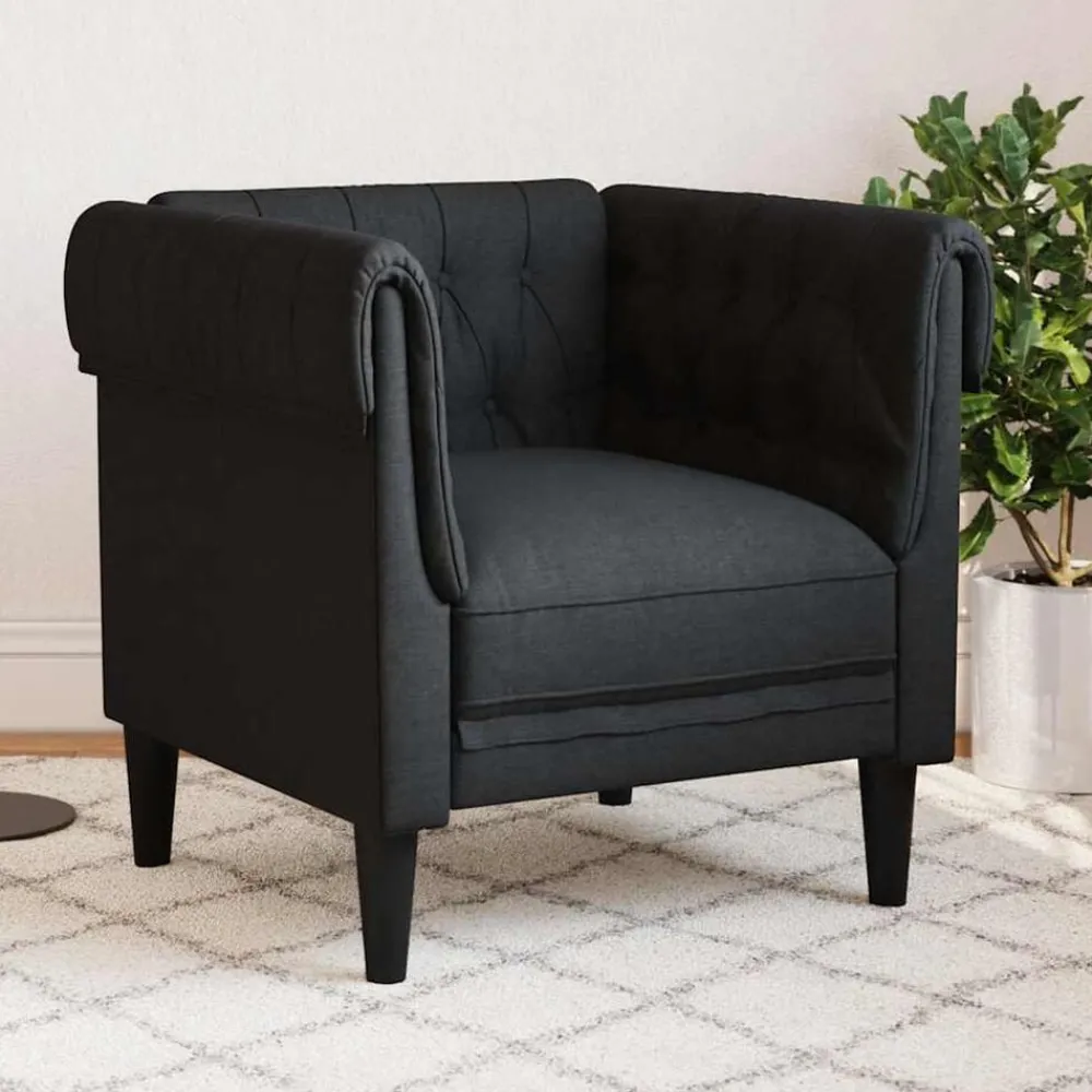 Fauteuil Chesterfield-stijl stof>vidaXL New