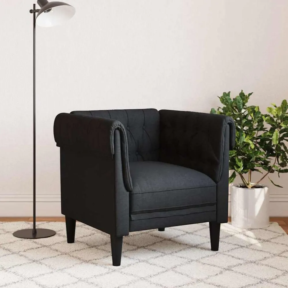 Fauteuil Chesterfield-stijl stof>vidaXL New