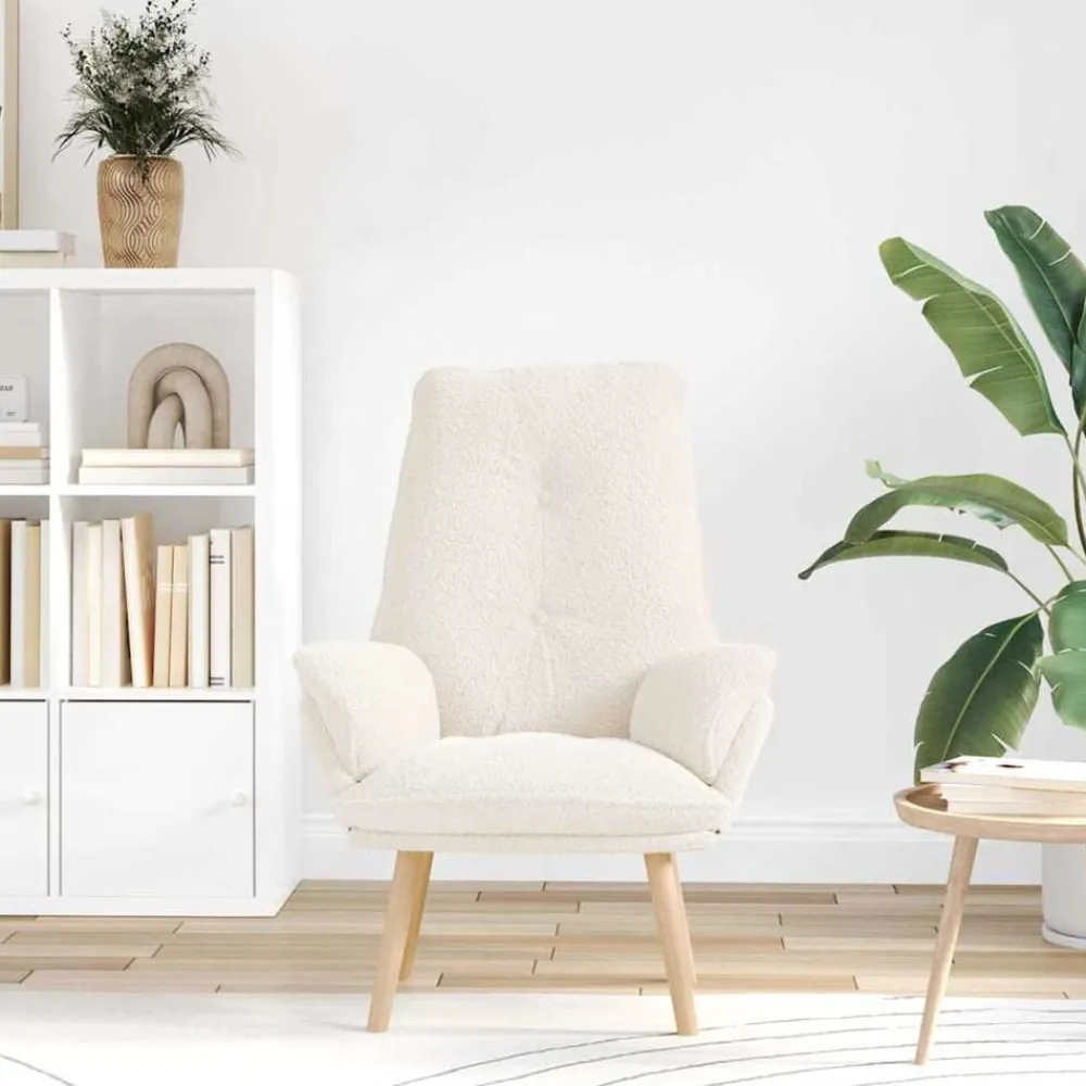 Fauteuil Crème 69 x 74 x 93 cm Sherpa Stof>vidaXL Discount