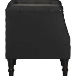 Stoelen*vidaXL Fauteuil echt leer Zwart