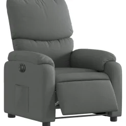 Stoelen*vidaXL Fauteuil elektrisch verstelbaar stof Donkergrijs
