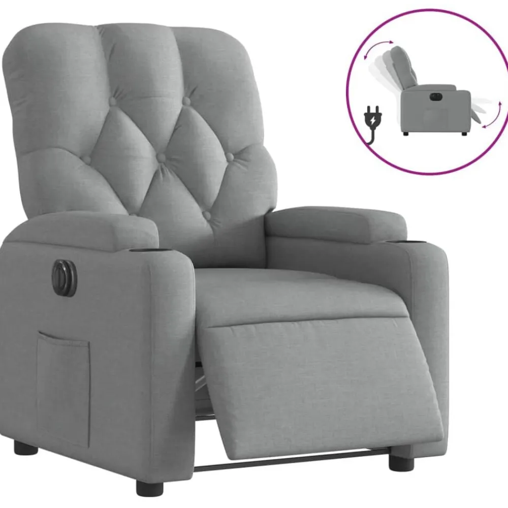 Fauteuil elektrisch verstelbaar stof>vidaXL Online
