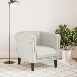 Fauteuil fluweel crèmekleurig><noscript><img width=