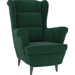 Stoelen*vidaXL Fauteuil fluweel Donkergroen