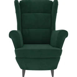 Stoelen*vidaXL Fauteuil fluweel Donkergroen