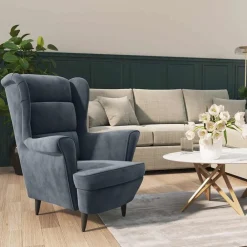 Stoelen*vidaXL Fauteuil fluweel Donkergrijs