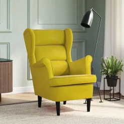 Stoelen*vidaXL Fauteuil fluweel Mosterdgeel