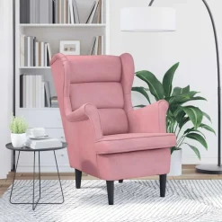 Stoelen*vidaXL Fauteuil fluweel Roze