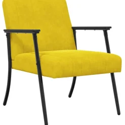 Stoelen*vidaXL Fauteuil 59 x 75 x 78 cm Fluweel Geel