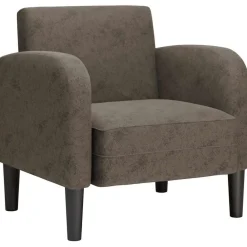 Stoelen*vidaXL Fauteuil met armleuningen 54 cm kunstleer Donkergrijs