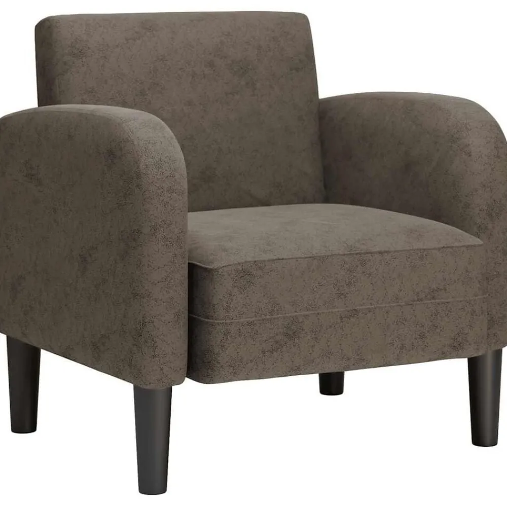 Stoelen*vidaXL Fauteuil met armleuningen 54 cm kunstleer Donkergrijs