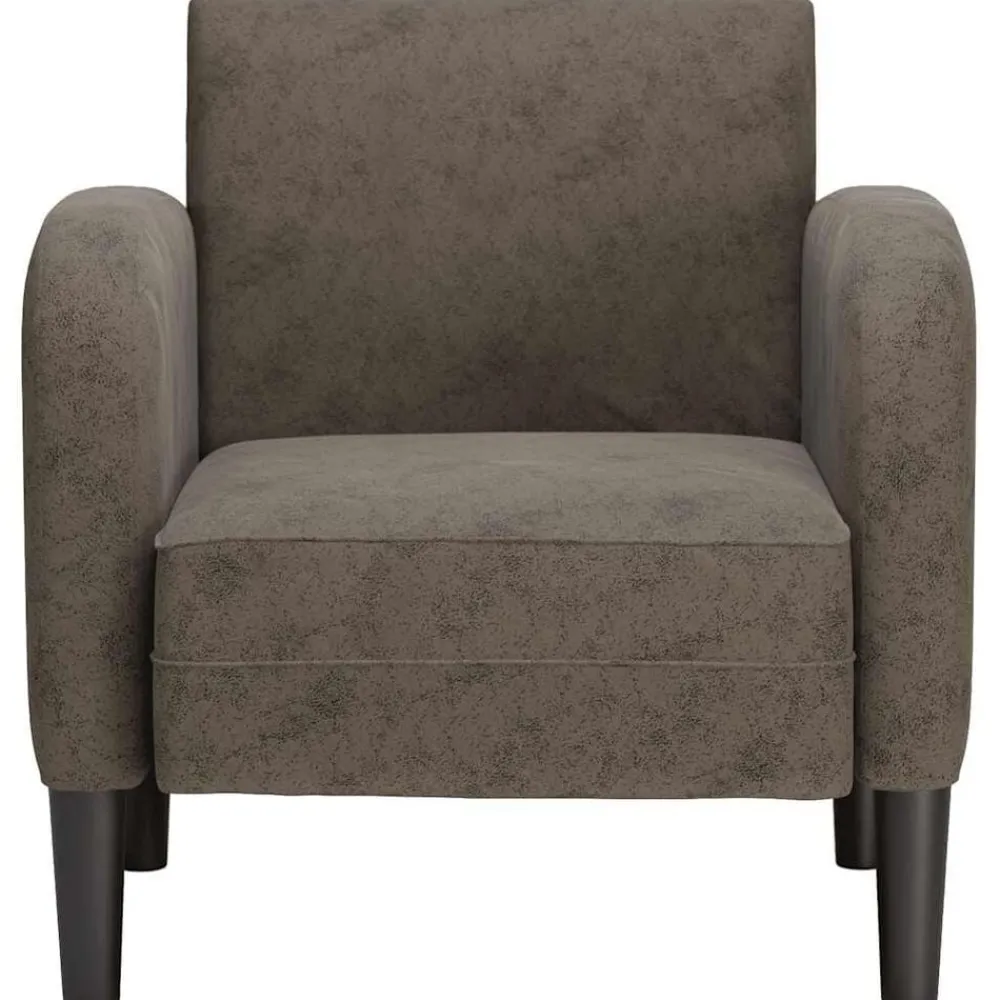 Stoelen*vidaXL Fauteuil met armleuningen 54 cm kunstleer Donkergrijs
