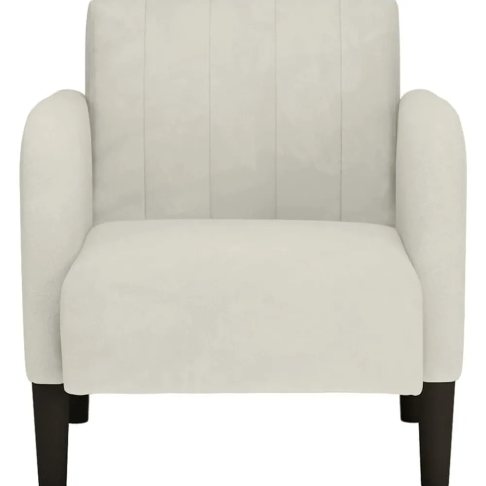 Stoelen*vidaXL Fauteuil met armleuningen 54 cm fluweel crèmekleurig Crème