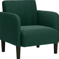Stoelen*vidaXL Fauteuil met armleuningen 54 cm fluweel Donkergroen