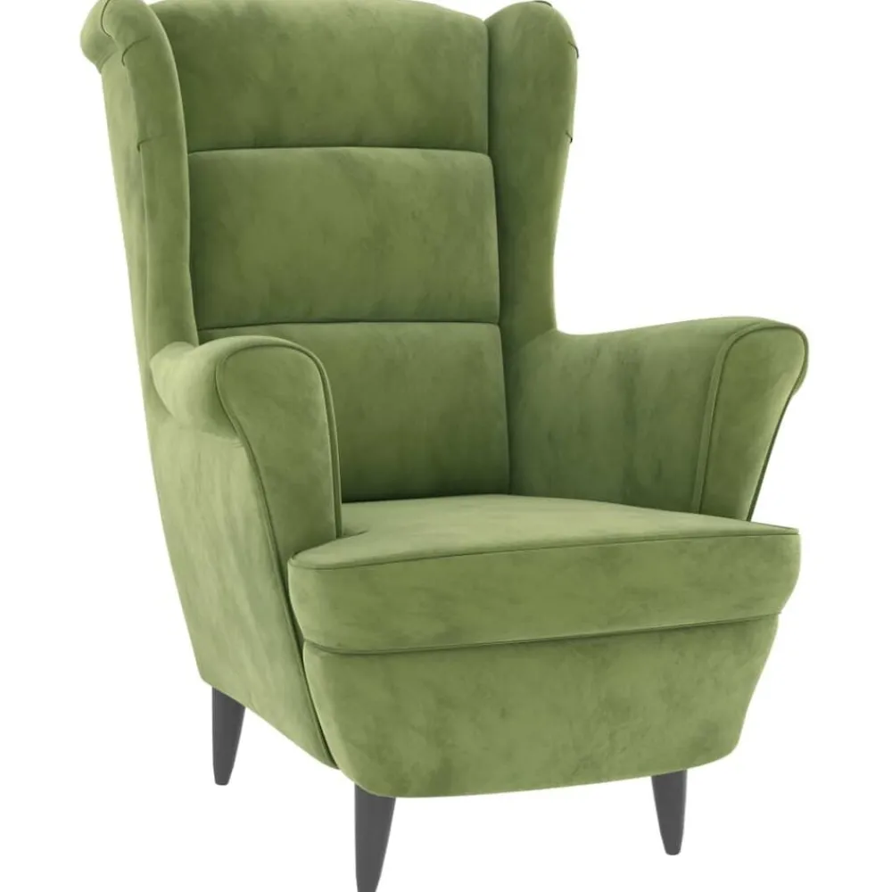 Fauteuil met voetenbank fluweel>vidaXL New