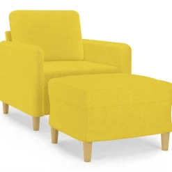 Fauteuil met voetenbank 60 cm stof>vidaXL Hot