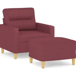 Fauteuil met voetenbank 60 cm stof>vidaXL Discount