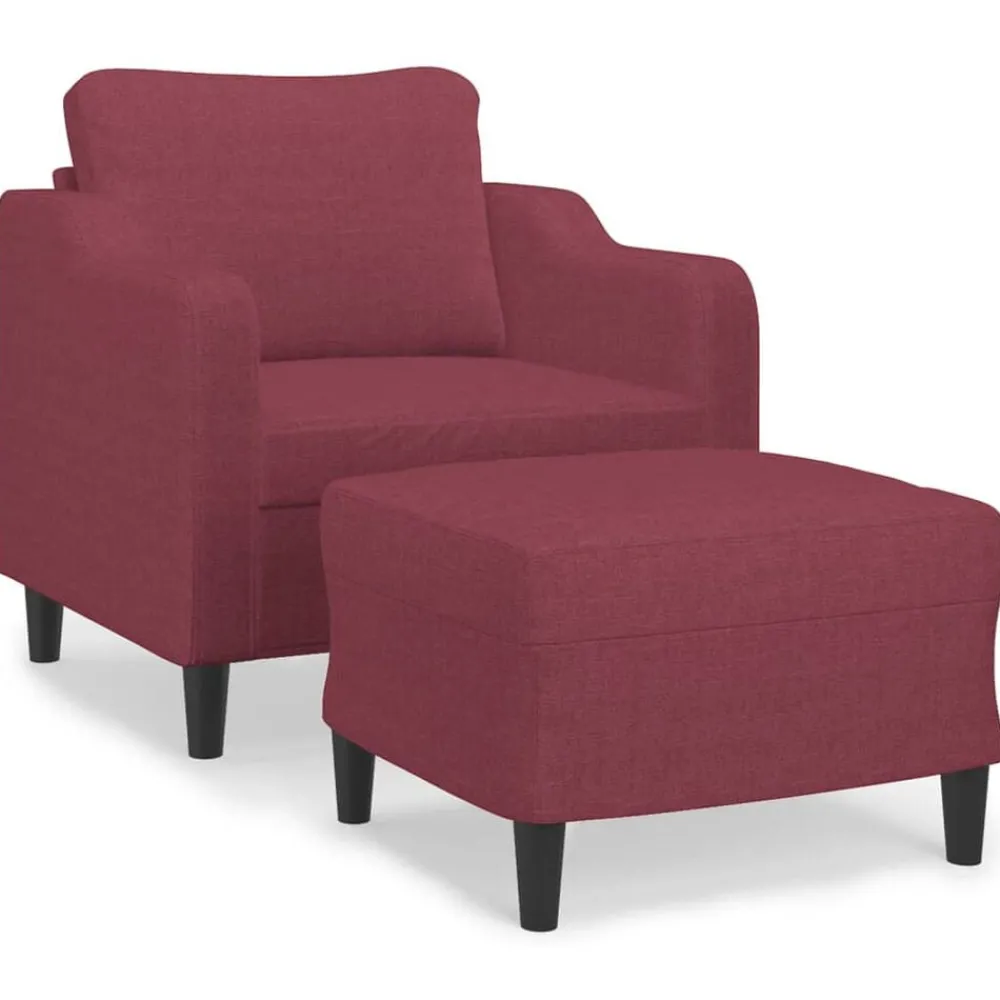 Fauteuil met voetenbank 60 cm stof>vidaXL Sale